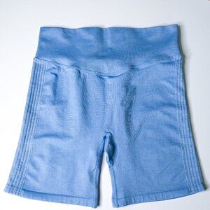 VICTORIA'S SECRET PINK Light Blue Yoga Pickleball Workout Shorts- Size Med - NWT